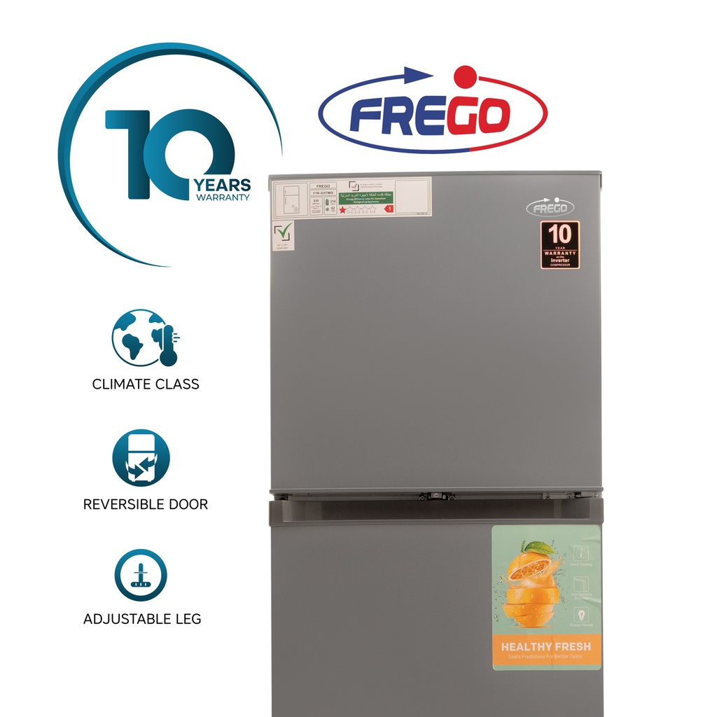 Frego 325L Double Door Top Mount Refrigerator