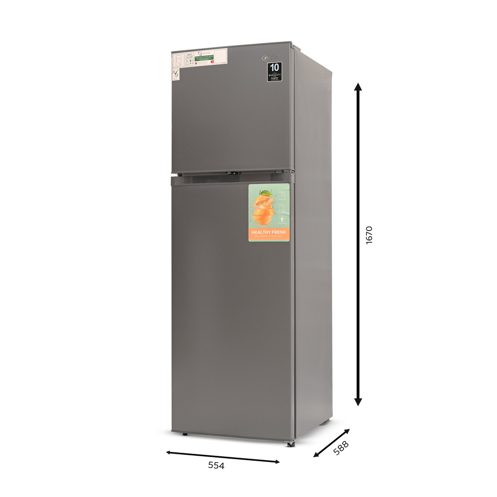Frego 325L Double Door Top Mount Refrigerator