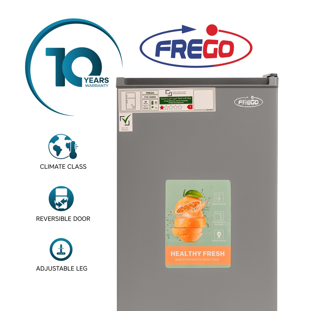 Frego 120L Single Door Refrigerator | Gross Capacity 120 Litre