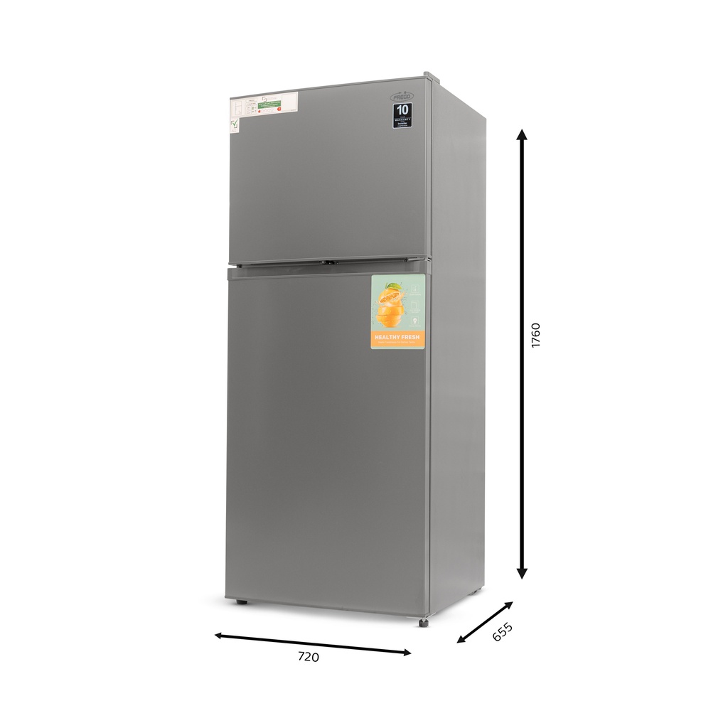 Frego 495L Double Door Top Mount Refrigerator