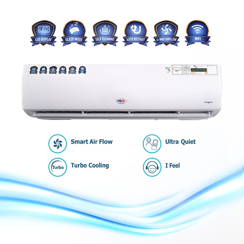 FREGO 2 Ton Split AC – Wi-Fi Enabled, White