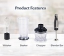 Frego Hand Blender HB2410T | 1000W Kitchen Mixer with Adjustable Speed and German Technology