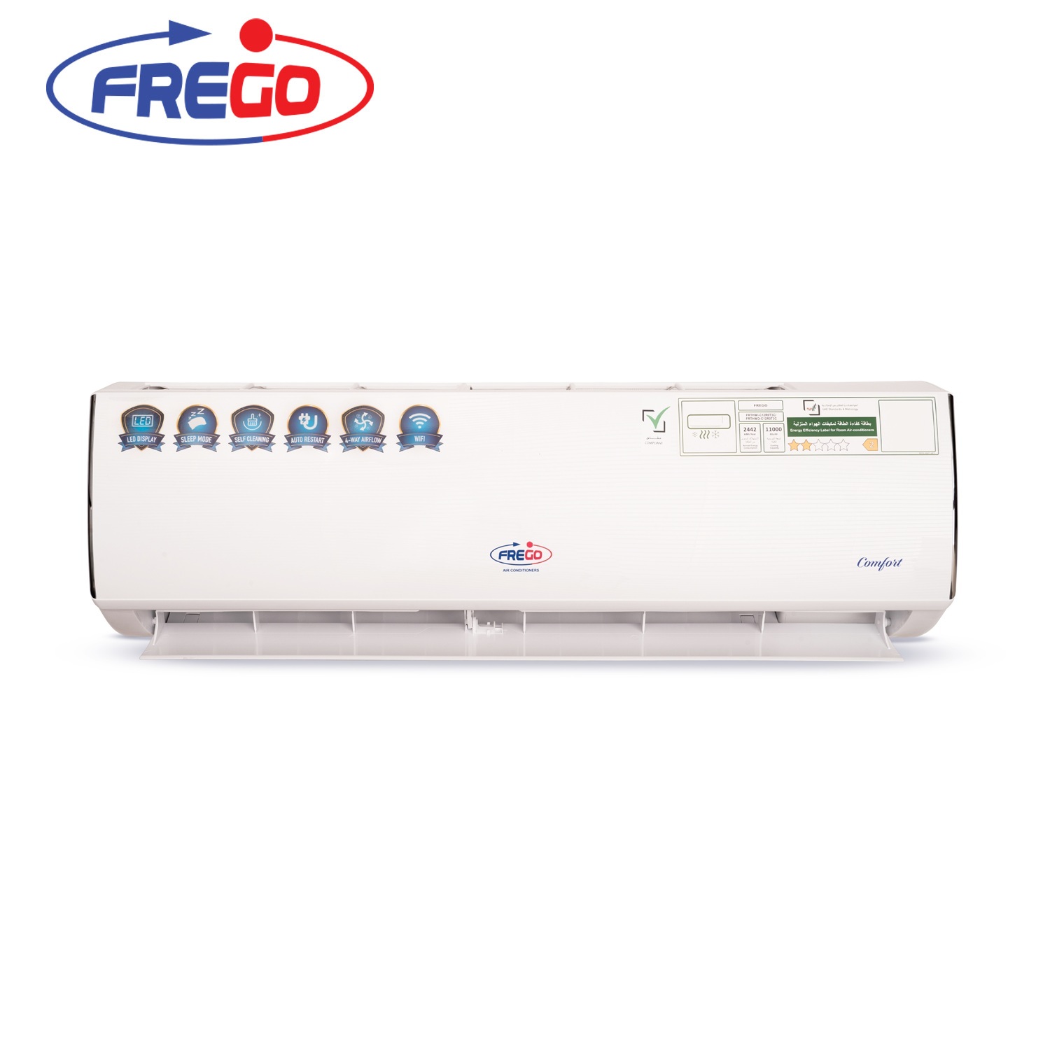 [10360068-10360069] FREGO 1 Ton Split AC – Wi-Fi Enabled, White