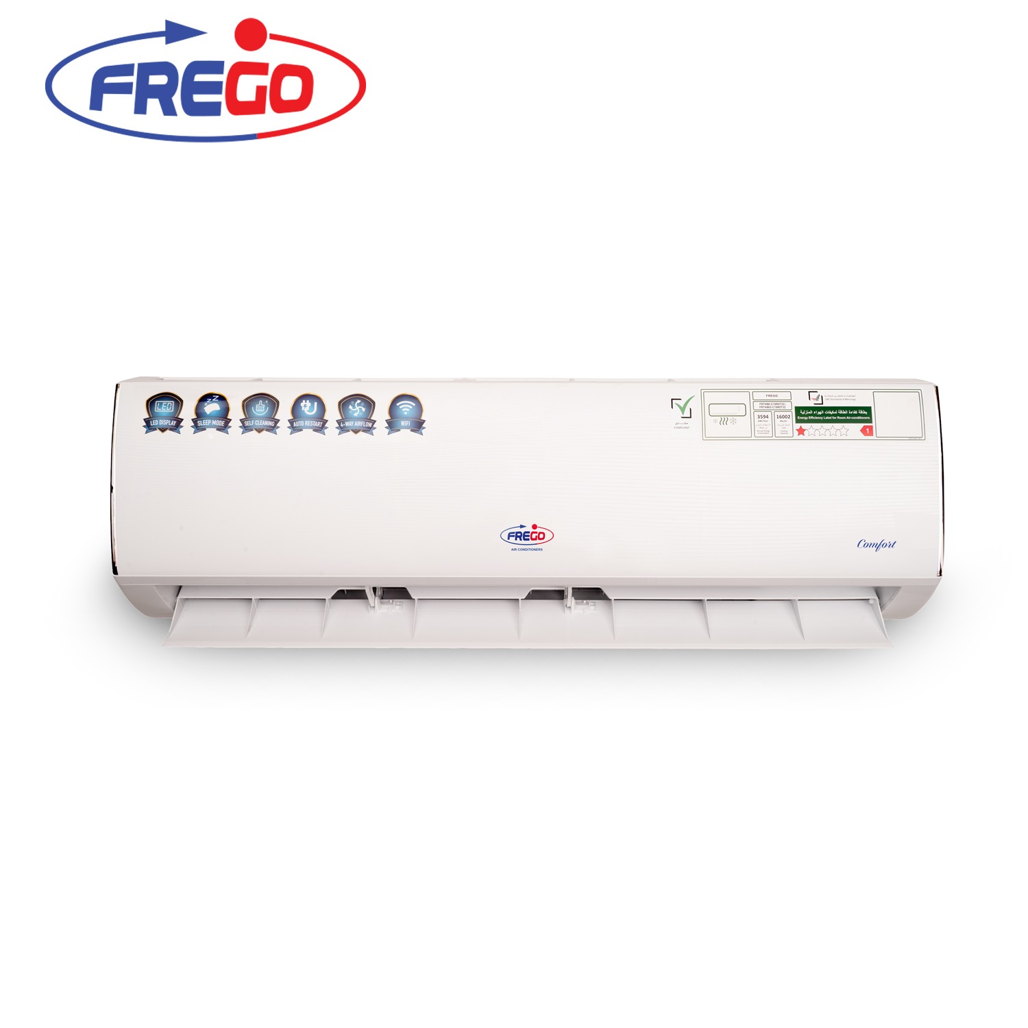 [10360070-10360071] FREGO 1.5 Ton Split AC – Wi-Fi Enabled, White