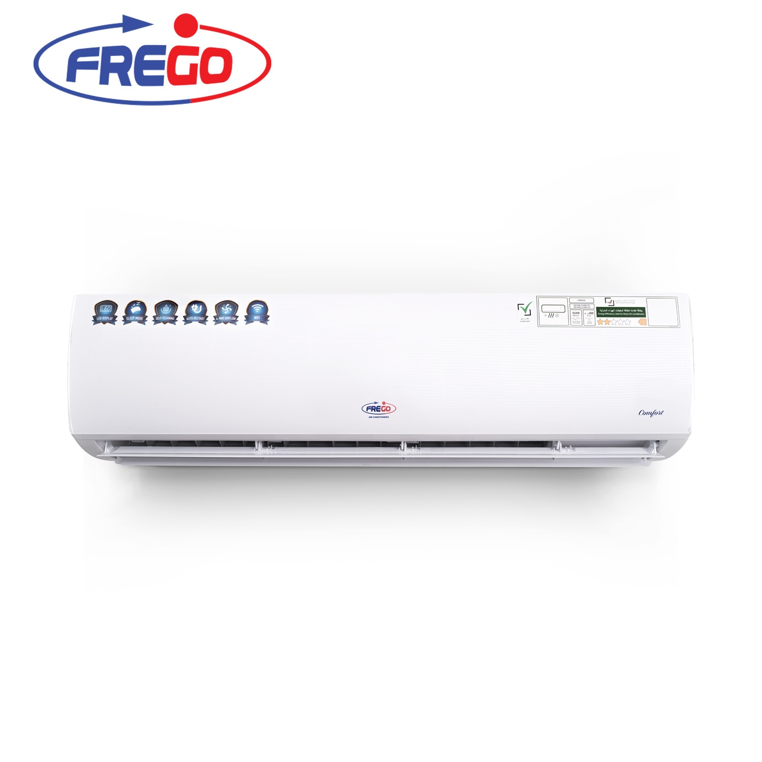 [10360072-10360073] FREGO 2 Ton Split AC – Wi-Fi Enabled, White