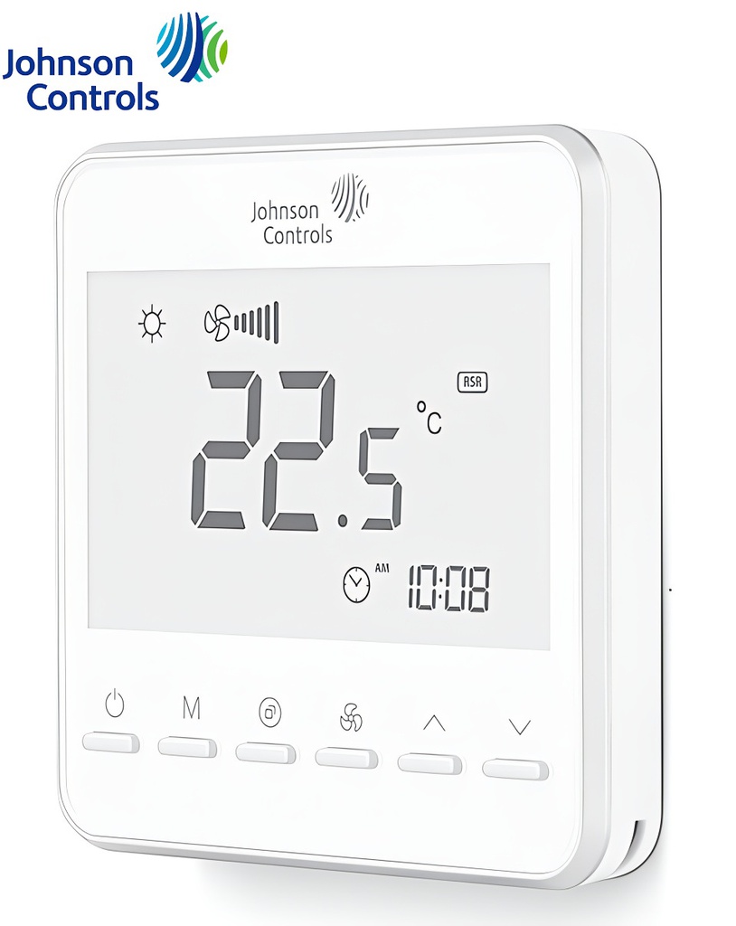 Johnson Controls Digital Thermostat | T7600-TF21-9JS0 | 3-Speed Fan  | 2/4 Pipe System